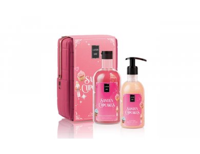 Lavish Care Santa’s Cupcakes Christmas Set Αφρόλουτρο 500ml & Κρέμα Σώματος 300ml, 1σετ