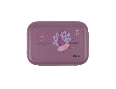 Trixie Lunch Box with Clips Ballerina Mrs. Peacock, Φαγητοδοχείο με Χώρισμα, 1τμχ