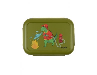 Trixie Lunch Box with Clips Fireman Mr. Dino, Φαγητοδοχείο με Χώρισμα, 1τμχ