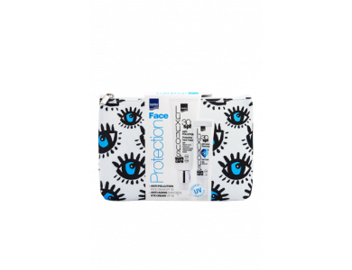 InterMed Luxurious Suncare Face Protection Kit, Πρακτικό Νεσεσέρ με Αντηλιακή Κρέμα Προσώπου, 50ml & Aντιγηραντική Κρέμα Ματιών, 15ml