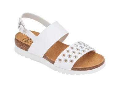 Scholl Magaluf Sandal White, Γυναικείο Ανατομικό Σανδάλι, No38