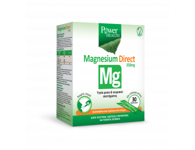 Power Health Magnesium Direct Συμπλήρωμα με Μαγνήσιο για την Υγεία Μυών & Νευρικού Συστήματος 350mg, 30 φακελάκια