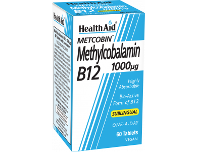 HealthAid Metcobin Methylcobalamin B12 1000mg 60Tabs