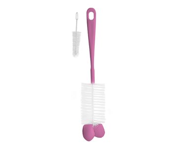 BabyOno Brush Bottlle, Σετ βούρτσα με βουρτσάκι και σφουγγαράκι για μπουκάλια και θηλές, 1τμχ