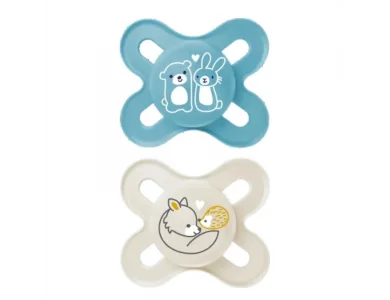 Mam Start, Πιπίλα Σιλικόνης Λευκό 0-2 μηνών, 2τμχ