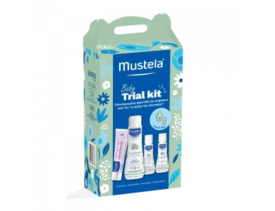 Mustela Baby Trial Promo με Gel Καθαρισμού για Σώμα & Μαλλιά, 200ml, Hydra Bebe Κρέμα Ενυδάτωσης Σώματος, 50ml, Νερό Καθαρισμού Xωρίς Ξέβγαλμα, 50ml & Κρέμα Αλλαγής Πάνας, 50ml, 1σετ