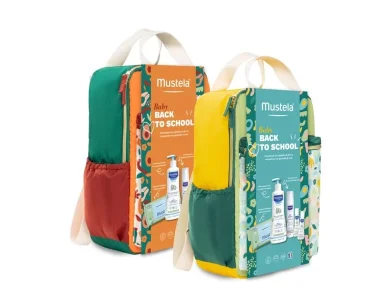 Mustela Baby Back to School Promo με Gel Καθαρισμού για Σώμα & Μαλλιά, 500ml, Καταπραϋντικό Gel Arnica & Calendula, 100ml, Μωρομάντηλα, 60τεμ, Νερό Καθαρισμού Xωρίς Ξέβγαλμα, 50ml, Κρέμα Ενυδάτωσης Σώματος, 50ml & Δώρο Σχολική Τσάντα, 1σετ