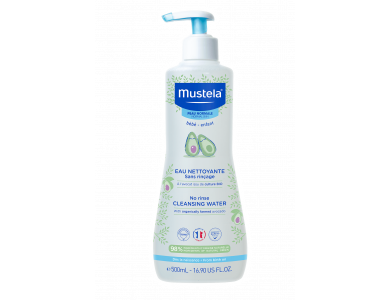 Mustela Bebe Νερό Καθαρισμού Χωρίς Ξέβγαλμα Για Πρόσωπο & Περιοχή Πάνας, 500ml