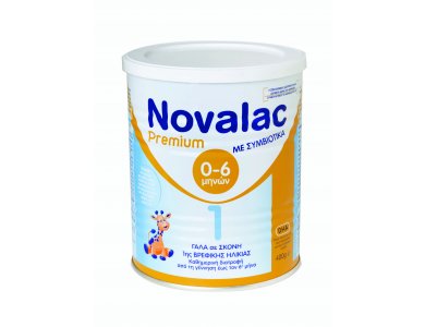 Novalac Premium 1 Γάλα 1ης Βρεφικής Ηλικίας, από τη γέννηση έως τον 6ο μήνα, 400gr