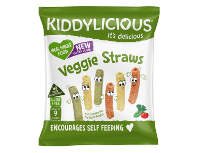 Kiddylicious Veggie Straws 9m+ Καλαμάκια Λαχανικών, 12gr