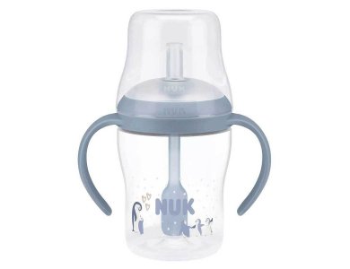 NUK Perfect Match Εκπαιδευτικό Ποτήρι με Καλαμάκι Σιλικόνης 8m+, 150ml, 1τμχ