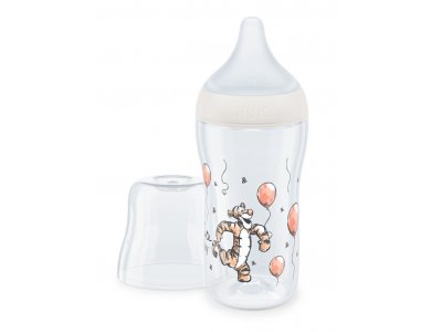 Nuk Perfect Match Disney, Πλαστικό Μπιμπερό με Δείκτη Ελέγχου Θερμοκρασίας 3m+, 260ml