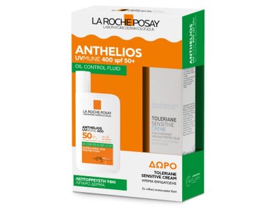 La Roche Posay Promo Anthelios UVMune 400 Oil Control Αντηλιακό Προσώπου για Λιπαρό Δέρμα SPF50+, 50ml & Δώρο Toleriane Sensitive Cream Ενυδατική Κρέμα Προσώπου για Ευαίσθητες Επιδερμίδες, 15ml, 1σετ