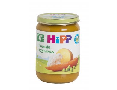 HiPP Βρεφικό γευμα Μεσογειακών Λαχανικών  4ο μηνα - βαζακι 190gr