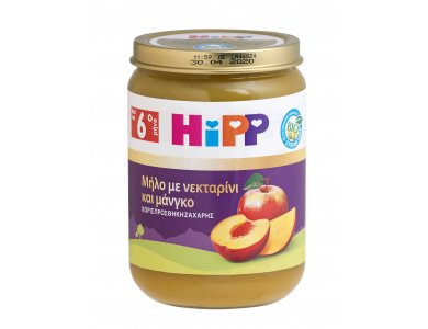HiPP Βρεφική Φρουτόκρεμα Μήλο-Νεκταρίνι-Μάνγκο απο τον 6o μήνα - βαζακι 190gr
