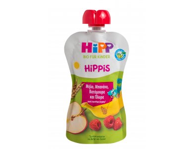 HiPP Φρουτοπολτός Μήλο-Μπανάνα-βατόμουρο & Δημητριακα - 100gr