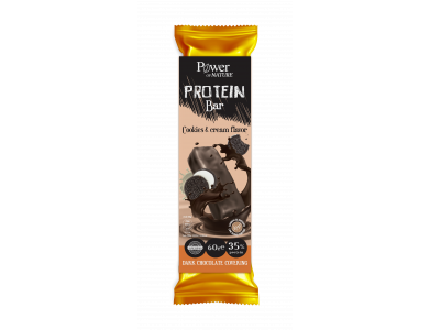 Power Health Protein Bar, Cookies & Cream Flavor Μπάρα Πρωτεΐνης Υψηλής Περιεκτικότητας 35%, 60gr