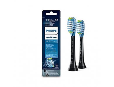 Philips Sonicare C3 Premium Plaque Defence HX9042/33, Κεφαλές Ηλεκτρικής Οδοντόβουρτσας Black Edition, 2τμχ