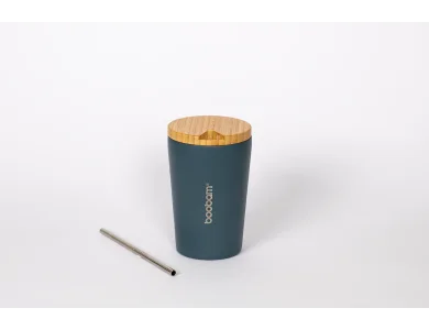 Boobam Cup Ποτήρι Θερμός Γκρι, 350ml