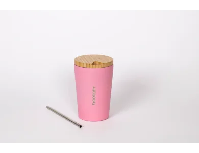 Boobam Cup Ποτήρι Θερμός, Ροζ, 350ml