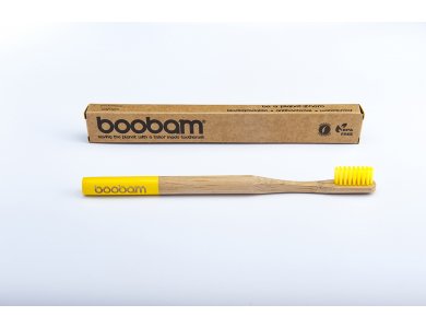 Boobam BrushStyle Adult Yellow, Medium, Οδοντόβουρτσα Ενηλίκων