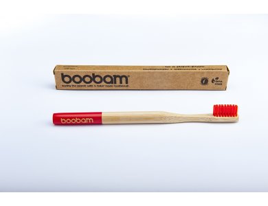 Boobam BrushStyle Adult Red, Medium, Οδοντόβουρτσα Ενηλίκων