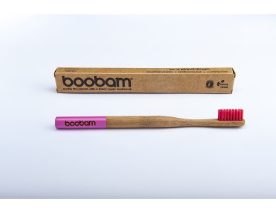 Boobam BrushStyle Adult Pink, Soft, Οδοντόβουρτσα Ενηλίκων