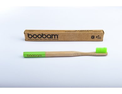 Boobam BrushStyle Adult Green, Medium, Οδοντόβουρτσα Ενηλίκων