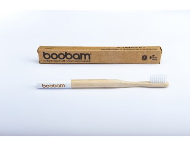 Boobam BrushStyle Adult White, Medium, Οδοντόβουρτσα Ενηλίκων