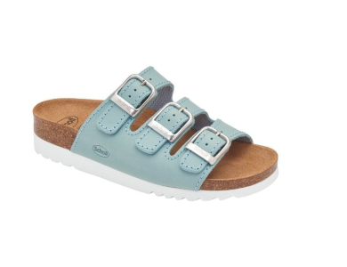 Scholl Rio Wedge Pale Blue/White, Ανατομική Παντόφλα, No38