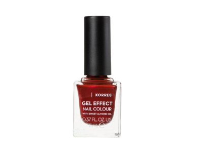 Korres Gel Effect Nail Color- 58 Velour Red, Βερνίκι Νυχιών, 11ml