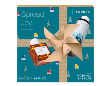 Korres Promo Spread Joy Vetiver Root με Eau de Toilette Ανδρικό Άρωμα, 50ml & Αφρόλουτρο, 250ml, 1σετ