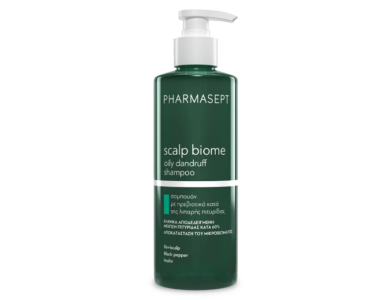 Pharmasept Scalp Biome Oily Dandruff Shampoo, Σαμπουάν ρύθμισης της Λιπαρότητας & Λιπαρής πιτυρίδας, 400ml