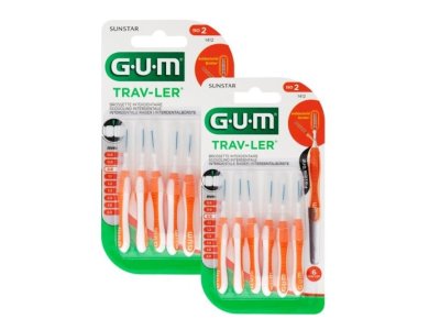 Gum 1412 Trav-Ler Promo (-50% στο 2ο προϊον) Μεσοδόντια Βουρτσάκια 0,9mm, 2x6τμχ