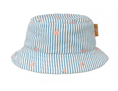Fresk Bucket Hat, Καπέλο διπλής όψης με UVA-UVB προστασία, Stripes & Crabs, 86/92 (2 ετών)