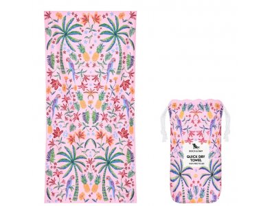 Dock & Bay: Πετσέτα θαλάσσης Quickdry - Pink Paradise (Μικροϊνες) XL (200x90εκ.)