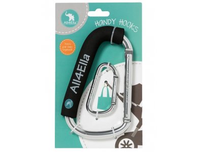 All4Ella Γάντζοι Καροτσιού Handy Hooks Silver, 2τμχ