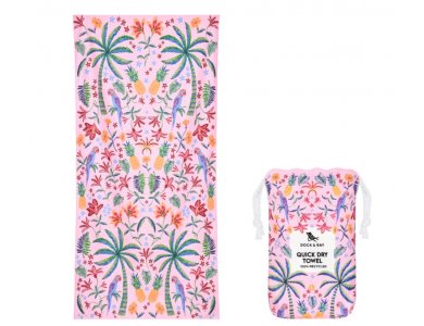 Dock & Bay: Πετσέτα θαλάσσης Quickdry Pink Paradise Microfiber (Μικροϊνες) L (160x90εκ.)