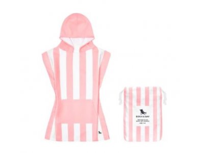 Dock & Bay Παιδικό πόντσο Quickdry, Malibu Pink Microfiber, για 6-10 ετών