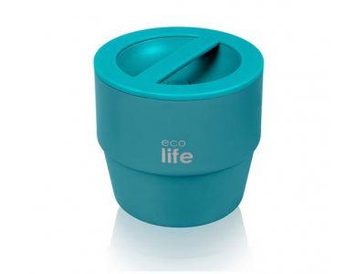 Eco Life Ανοξείδωτος Στρογγυλός Θερμός Φαγητοδοχείο, Πετρόλ, 750ml