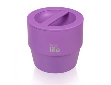 Eco Life Ανοξείδωτος Στρογγυλός Θερμός Φαγητοδοχείο, Μώβ, 750ml