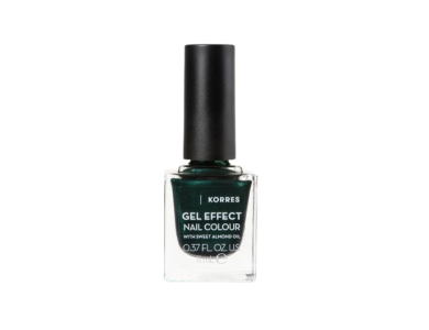 Korres Gel Effect Nail Color- 89 Velvet Green, Βερνίκι Νυχιών, 11ml