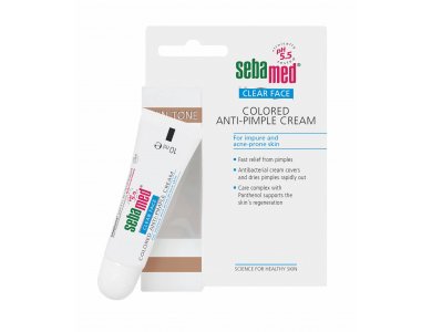 Sebamed Clear Face Colored Anti-Pimple Cream, Κρέμα με Χρώμα για Σπυράκια και Ατέλειες της Ακμής, 10ml