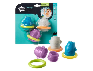 Tommee Tippee Παιχνίδια Μπάνιου που Επιπλέουν Closer To Nature Splashtime Squirtee Bath Floats για Μωράκια από 6m+ Μηνών