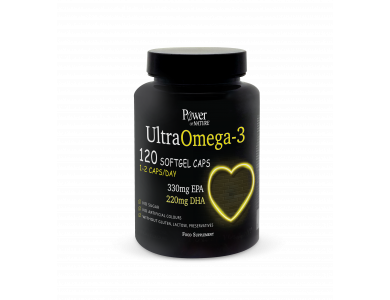 Power Health Ultra Omega 3 για την Καλή Υγεία της Καρδιάς, της Όρασης & του Εγκεφάλου, 120 softcaps