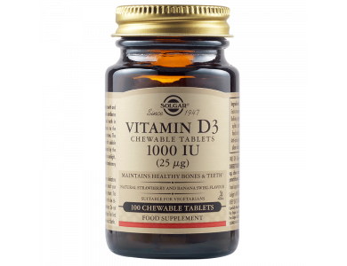 Solgar Vitamin D-3 1000 IU  100 Chewable tabs