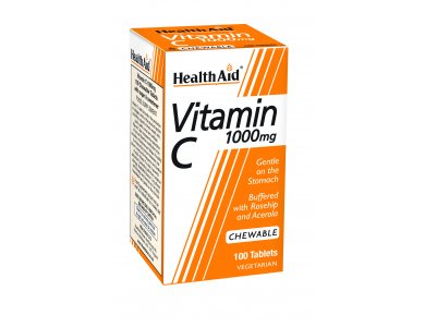 Health Aid Vitamin C 1000mg ΜΑΣΩΜΕΝΗ 100tabs-Economy