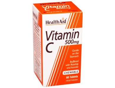 Health Aid Vitamin C 500mg Rosehip Chewable 60tabs