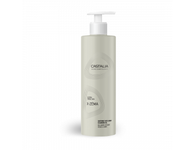 Castalia X-Zema Soothing Face & Body Cleansing Gel, Τζελ Καθαρισμού Προσώπου & Σώματος για Επιδερμίδες με Τάση Εκζέματος, 400ml