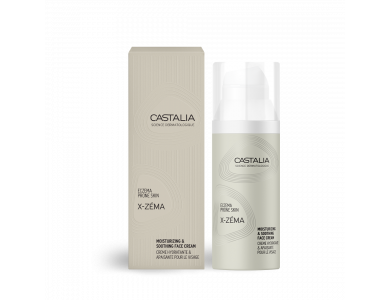 Castalia X-Zema Moisturizing & Soothing Face Cream, Ενυδατική & Καταπραϋντική Κρέμα Προσώπου για Επιδερμίδες με Έκζεμα, 50ml